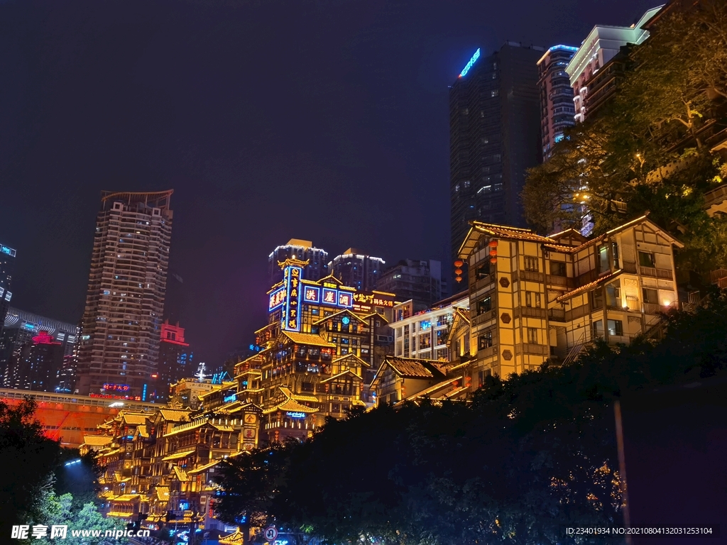 美丽的重庆洪崖洞夜景