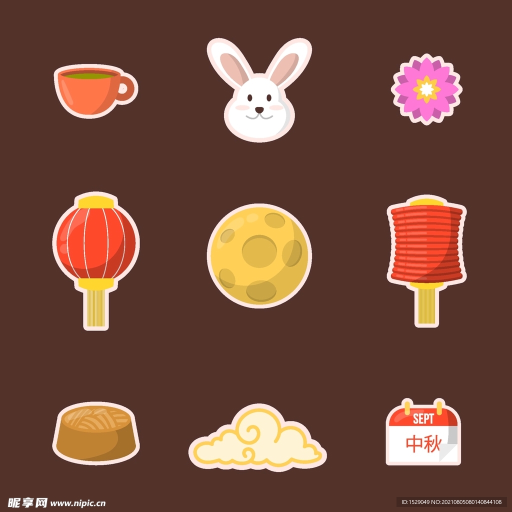 中秋节图标 