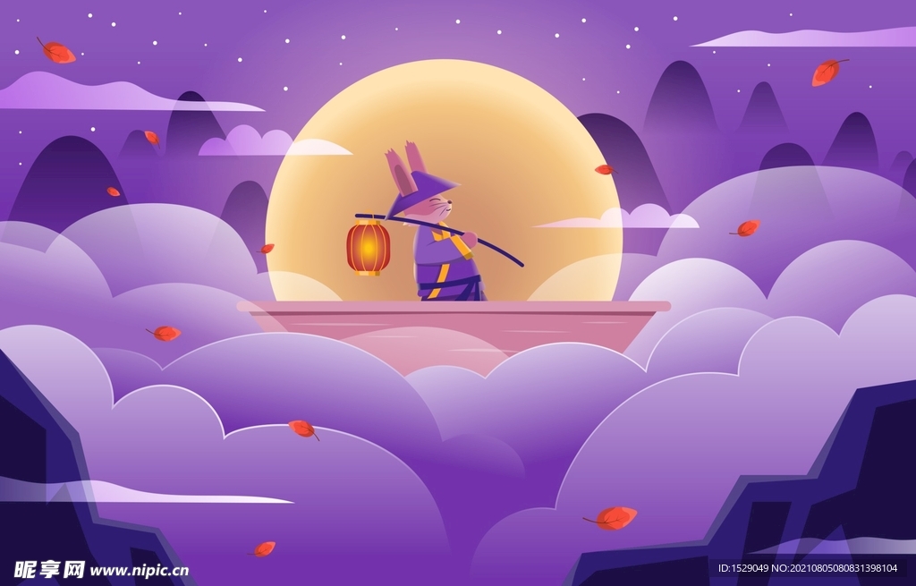 卡通中秋节 