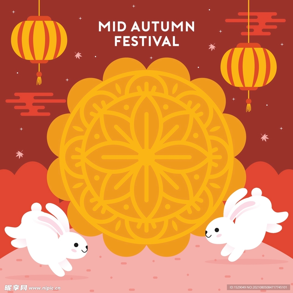 卡通中秋节  