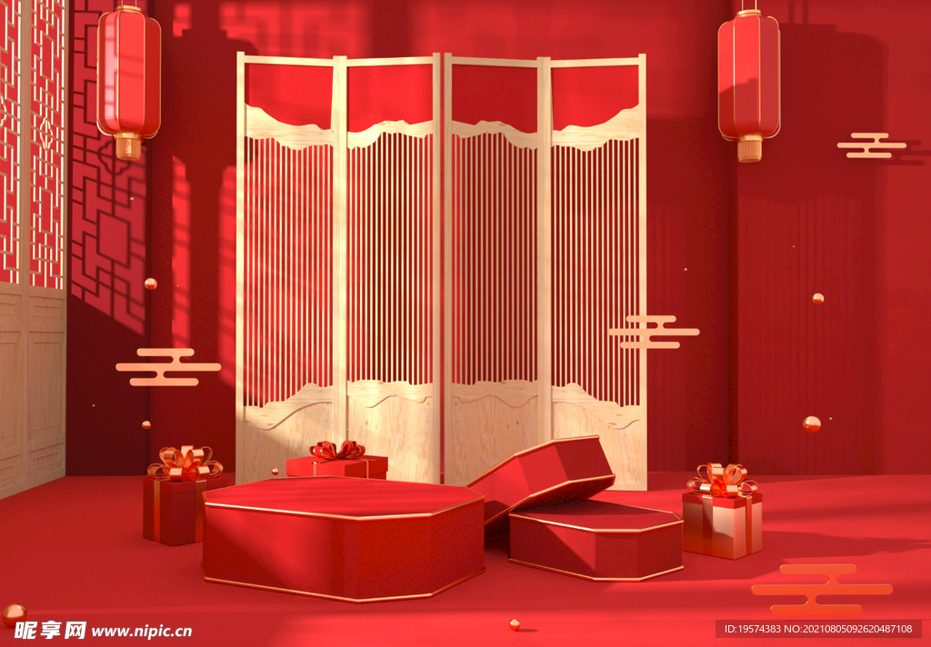 c4d模型格式psd格式中国风
