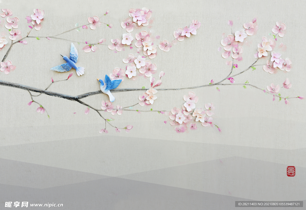 装饰画 花鸟画 新中式 山水 