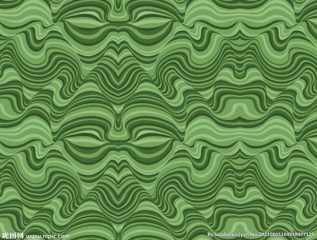 波浪 绿色