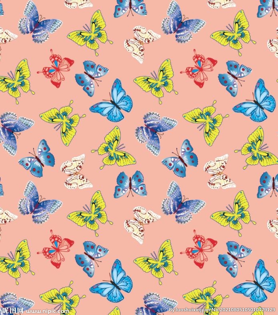 蝴蝶 彩色 卡通