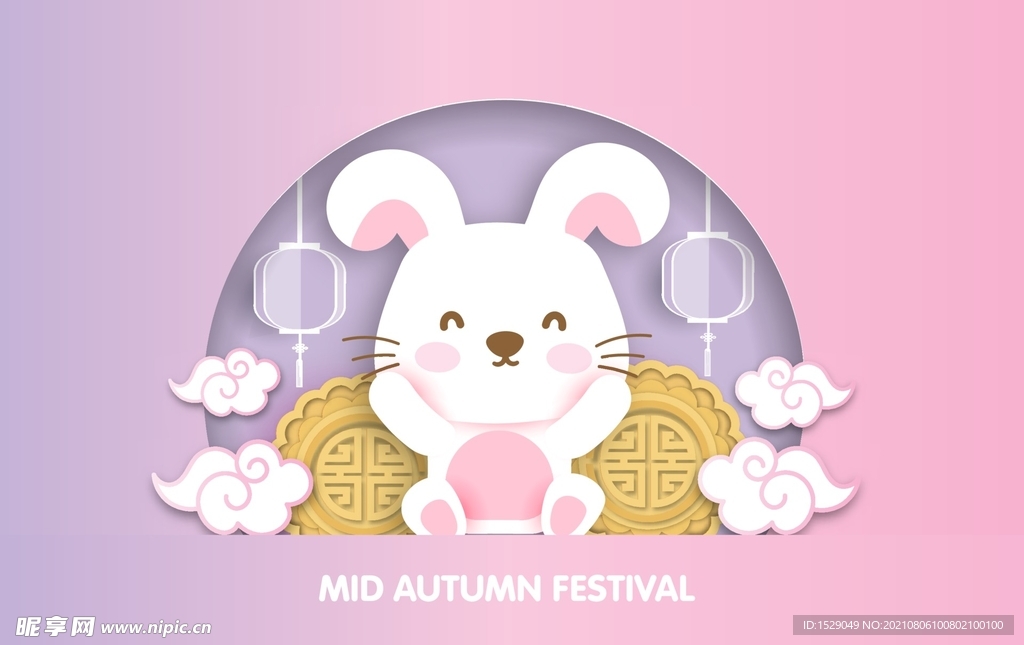 卡通中秋节  
