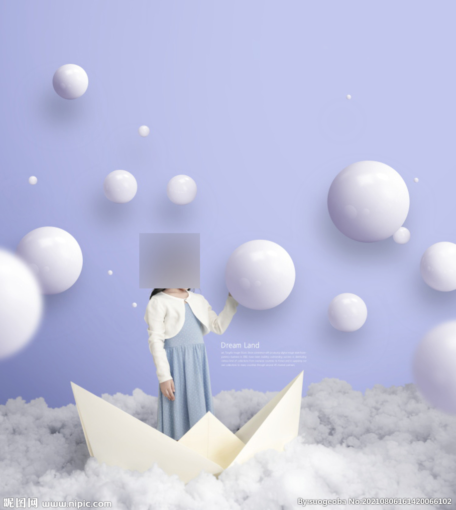 可爱孩子儿童梦想创意摄影背景