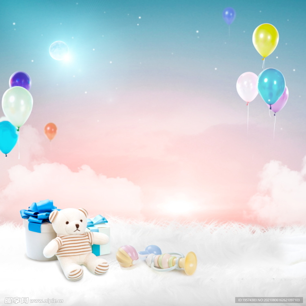 可爱孩子儿童梦想创意摄影背景