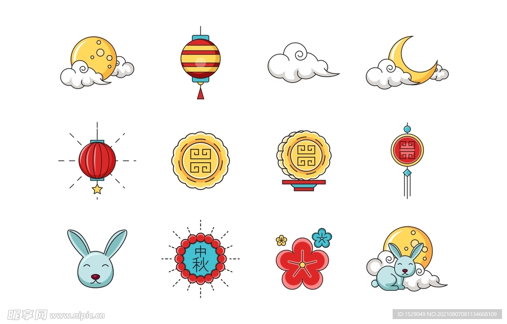 中秋节图标 