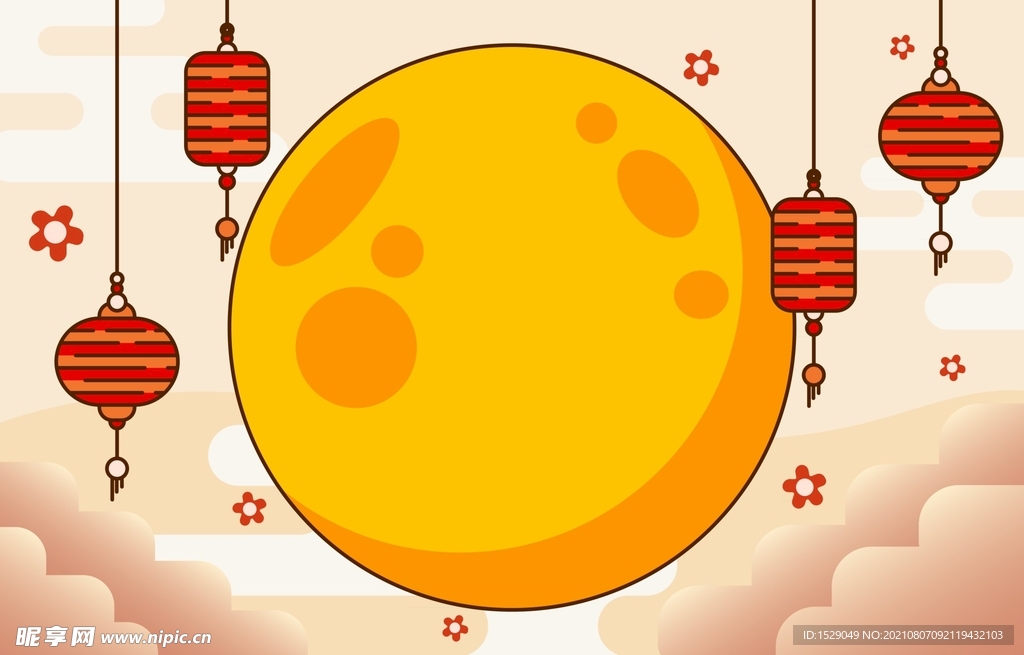 卡通中秋节 
