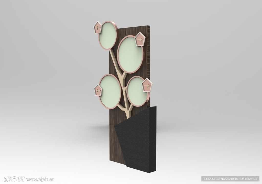 花盆标识牌C4D模型