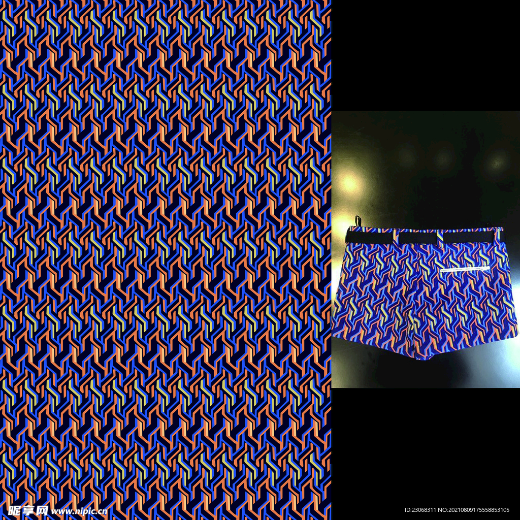 大牌男装几何图案