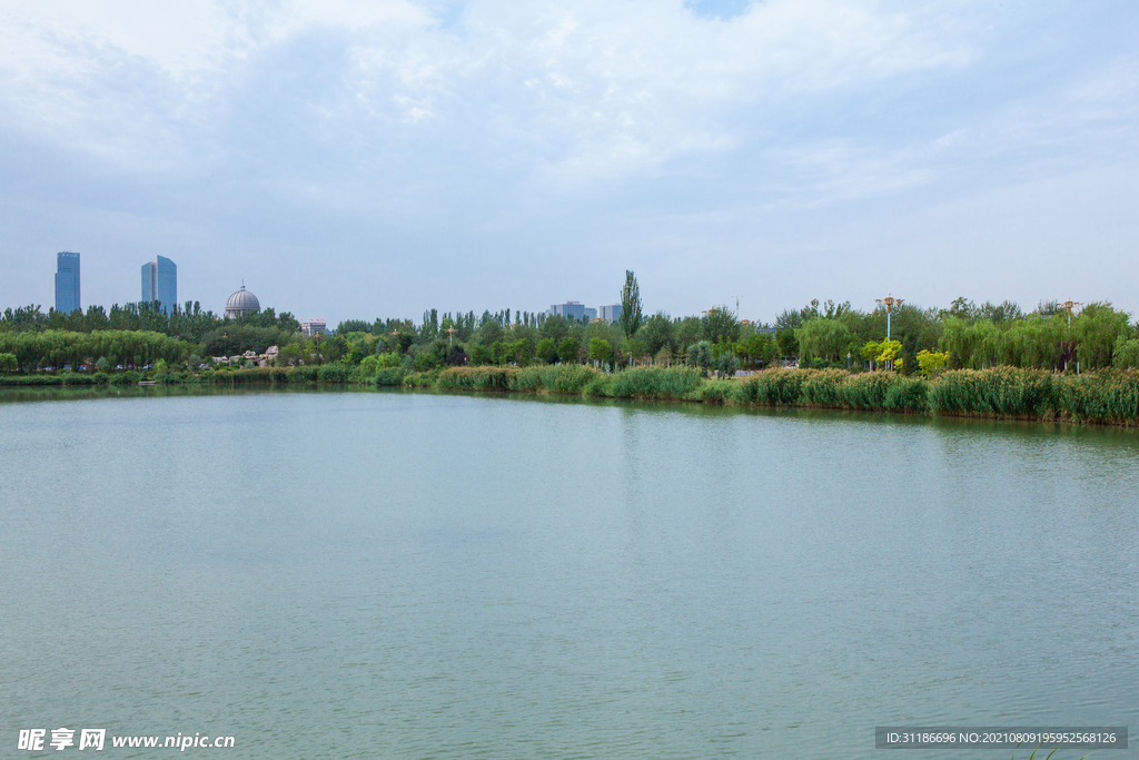 阅海湾水上公园 公园湖景