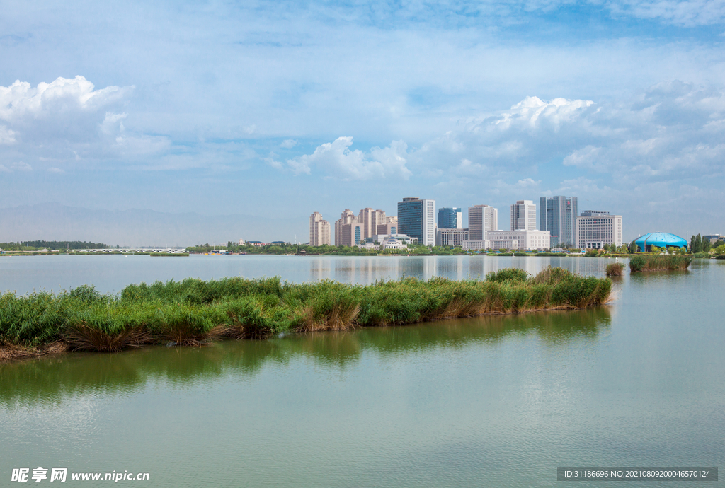 阅海湾水上公园 公园湖景