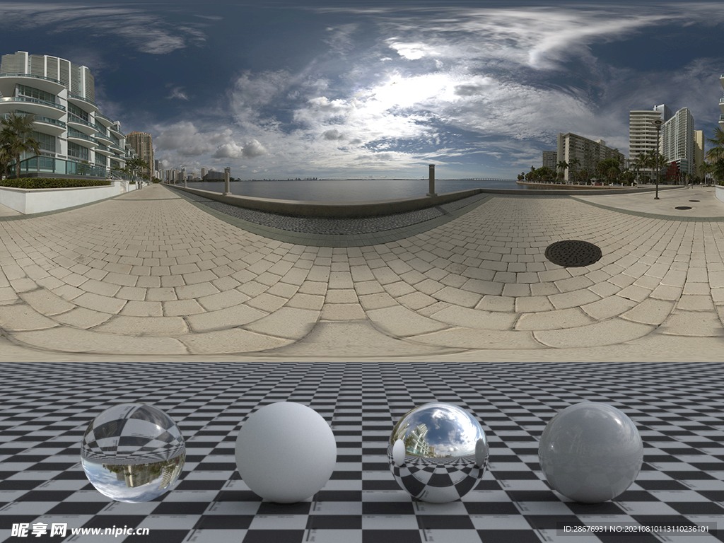 C4D城市街道贴图HDR贴图