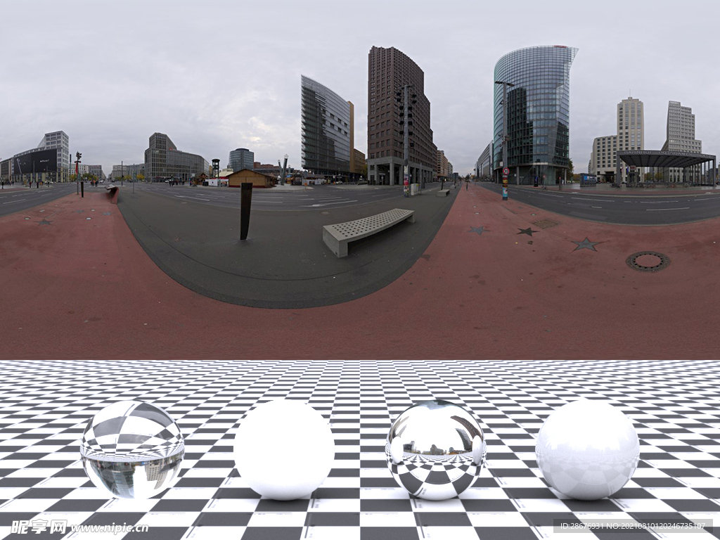 C4D城市街道贴图HDR贴图