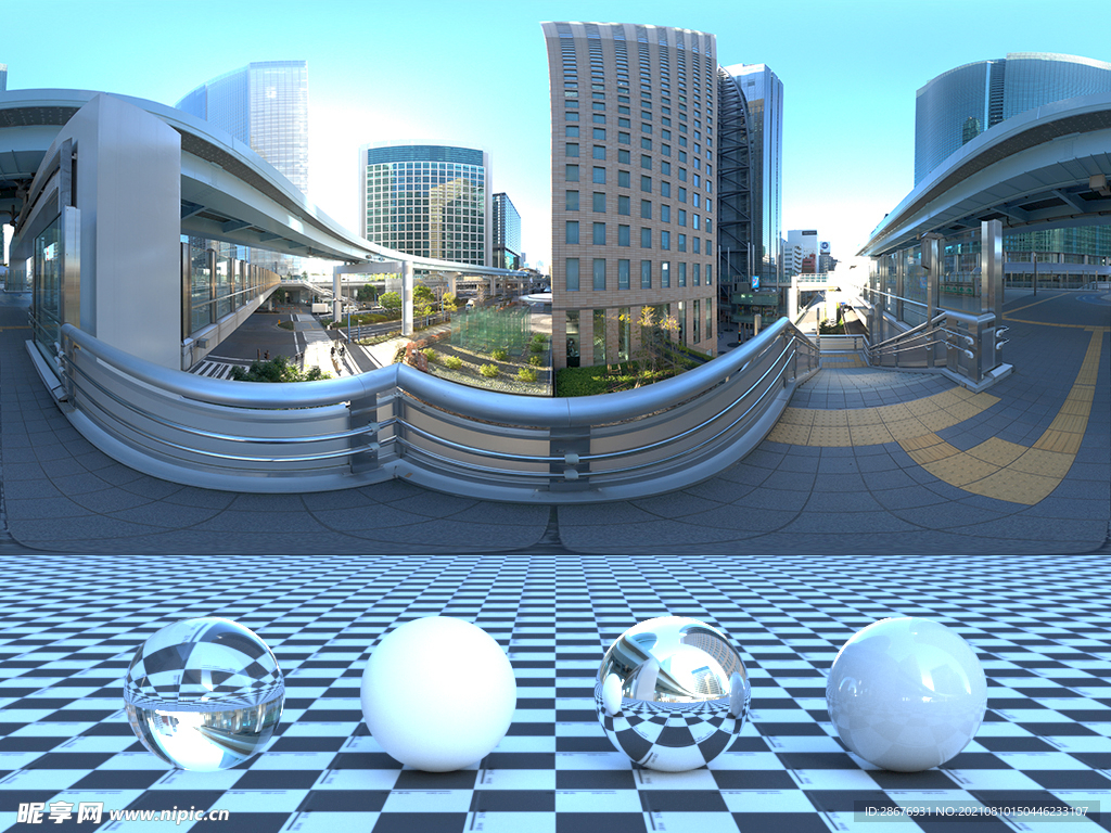 C4D城市街道贴图HDR贴图