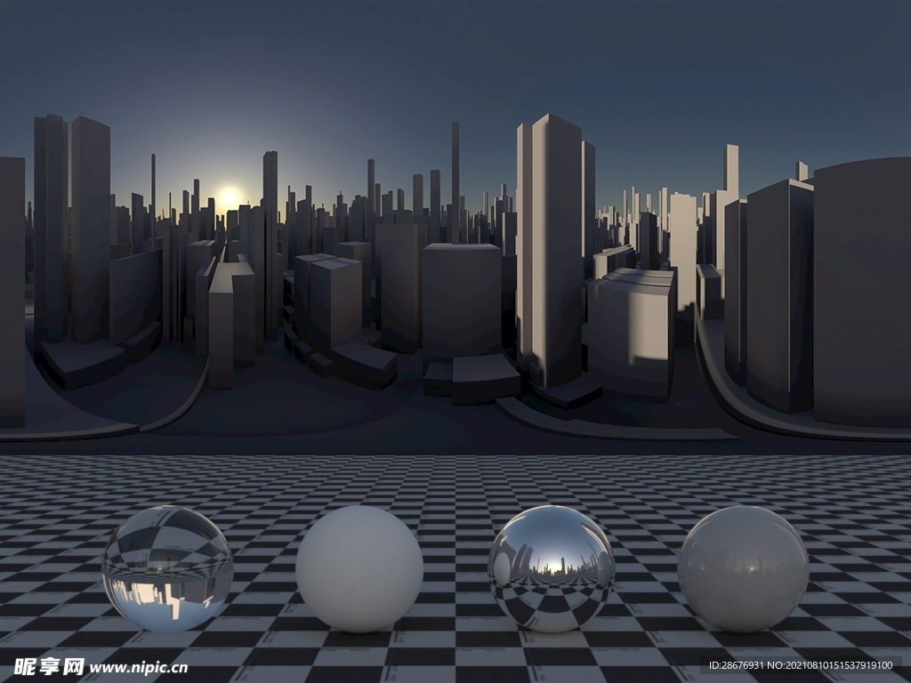C4D城市街道贴图HDR贴图