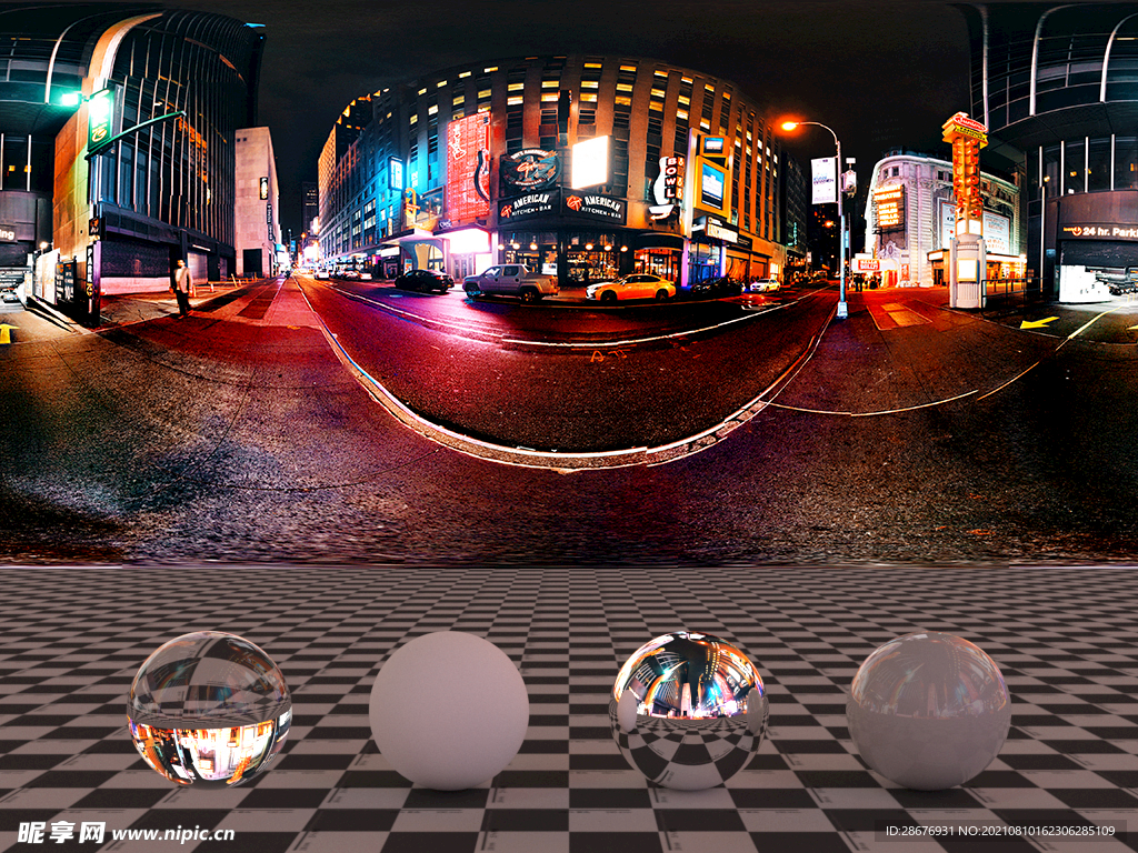 C4D城市夜景贴图HDR贴图