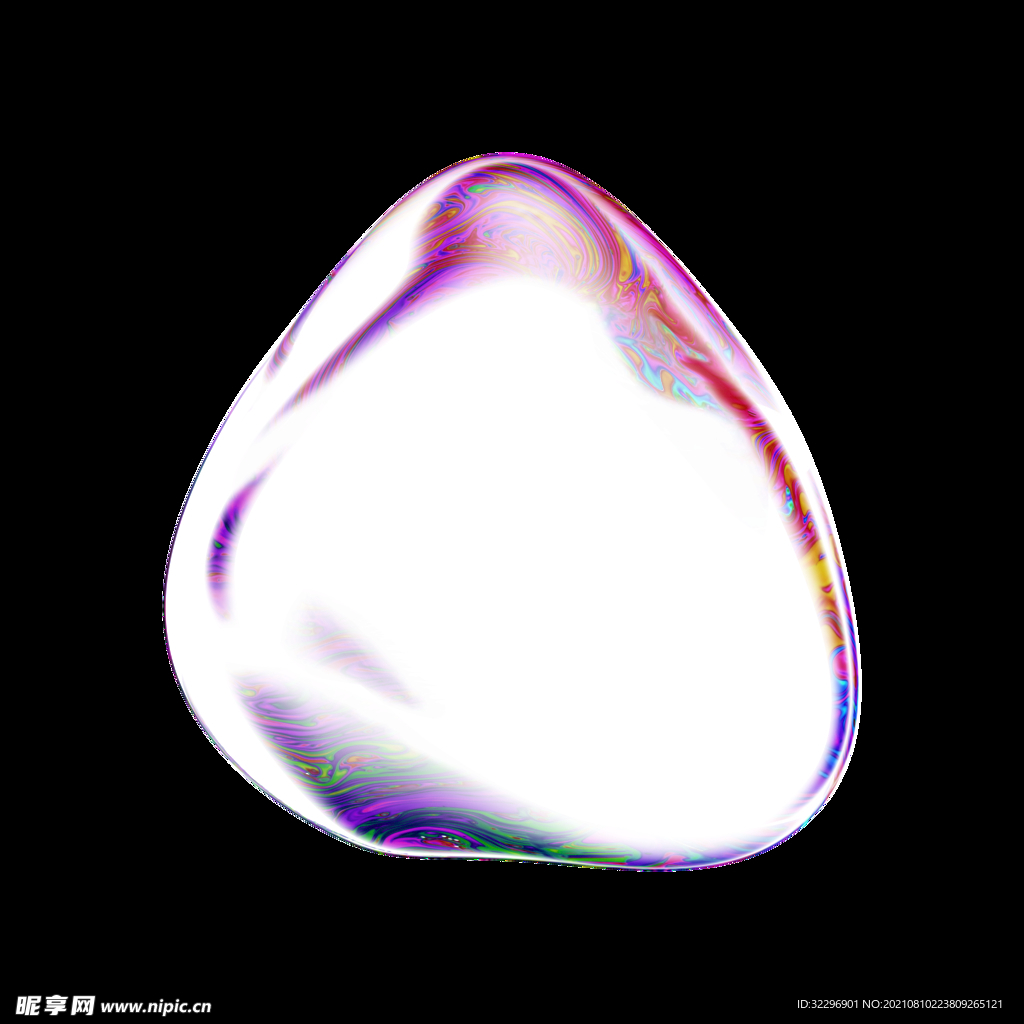 高级炫彩透明泡泡素材