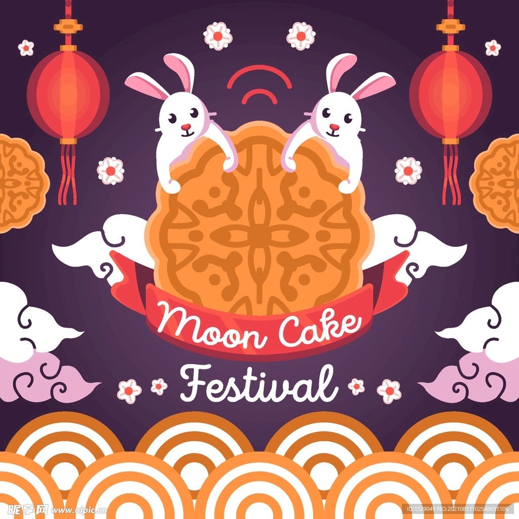 卡通中秋节  
