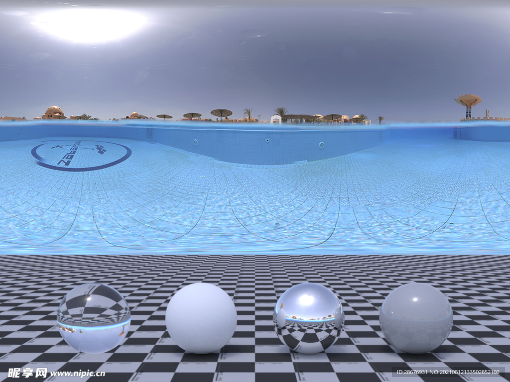 HDR贴图C4D泳池背景