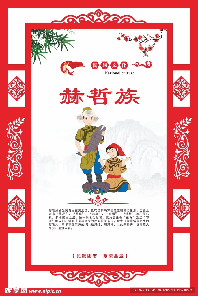 民族团结 民族文化宣传展板
