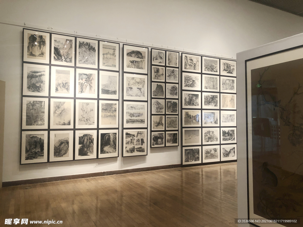 镜框画画展 