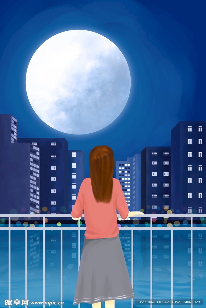 中秋节插画海报