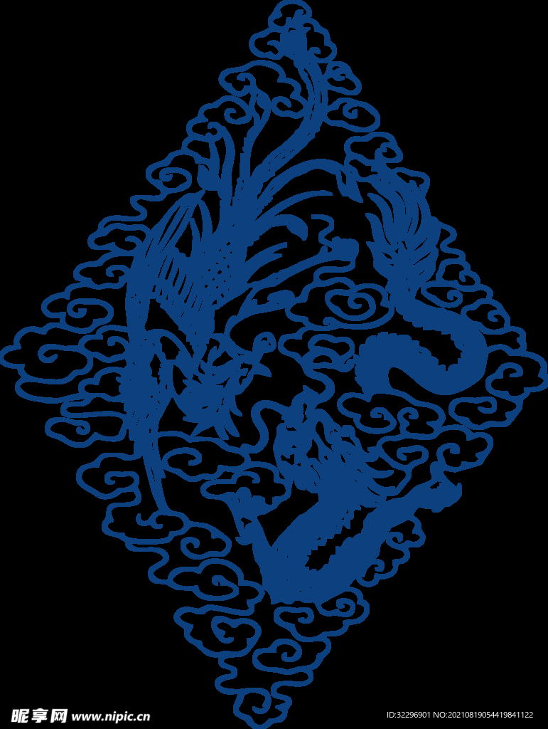 中国风古典青花瓷图案