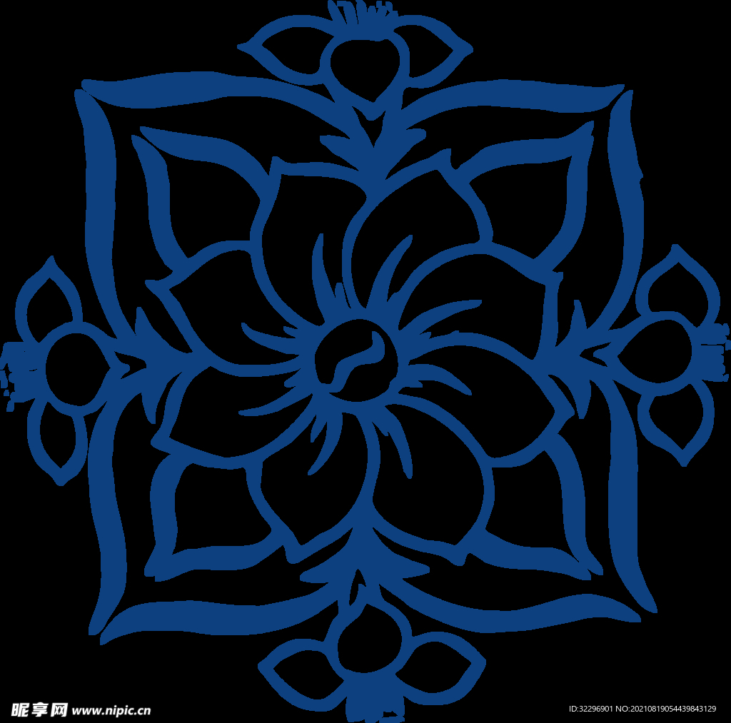 中国风古典青花瓷图案