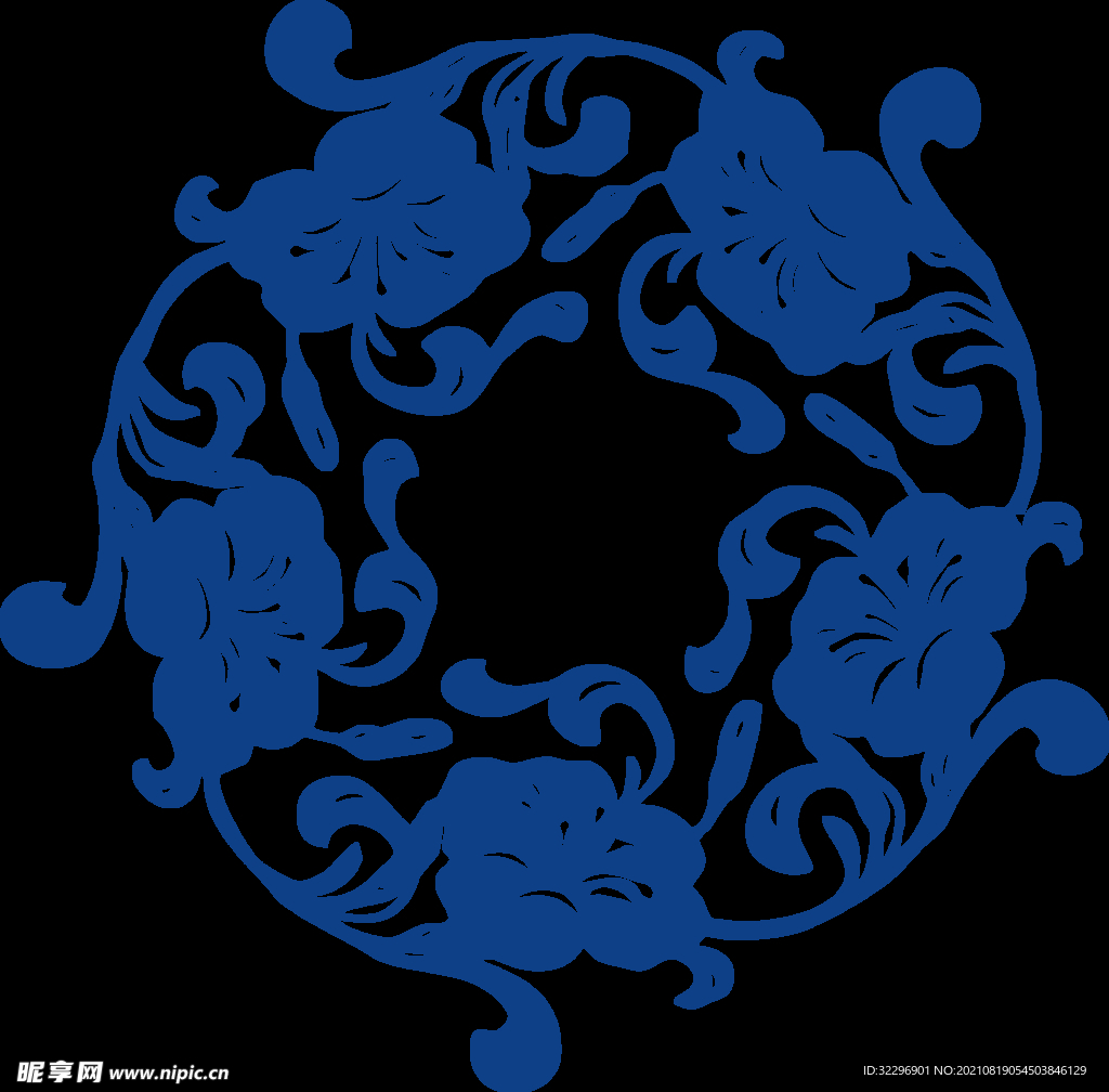 中国风古典青花瓷图案