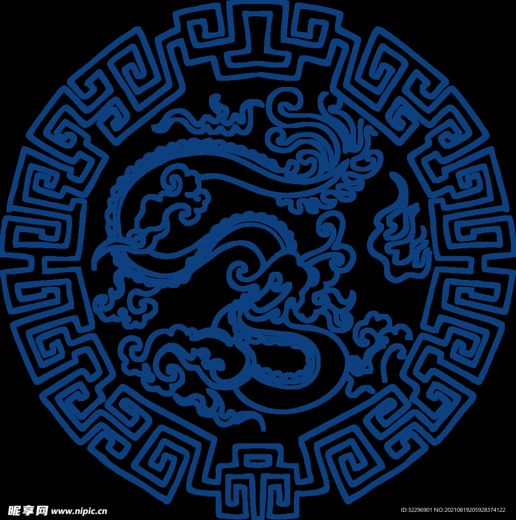 中国风古典青花瓷图案