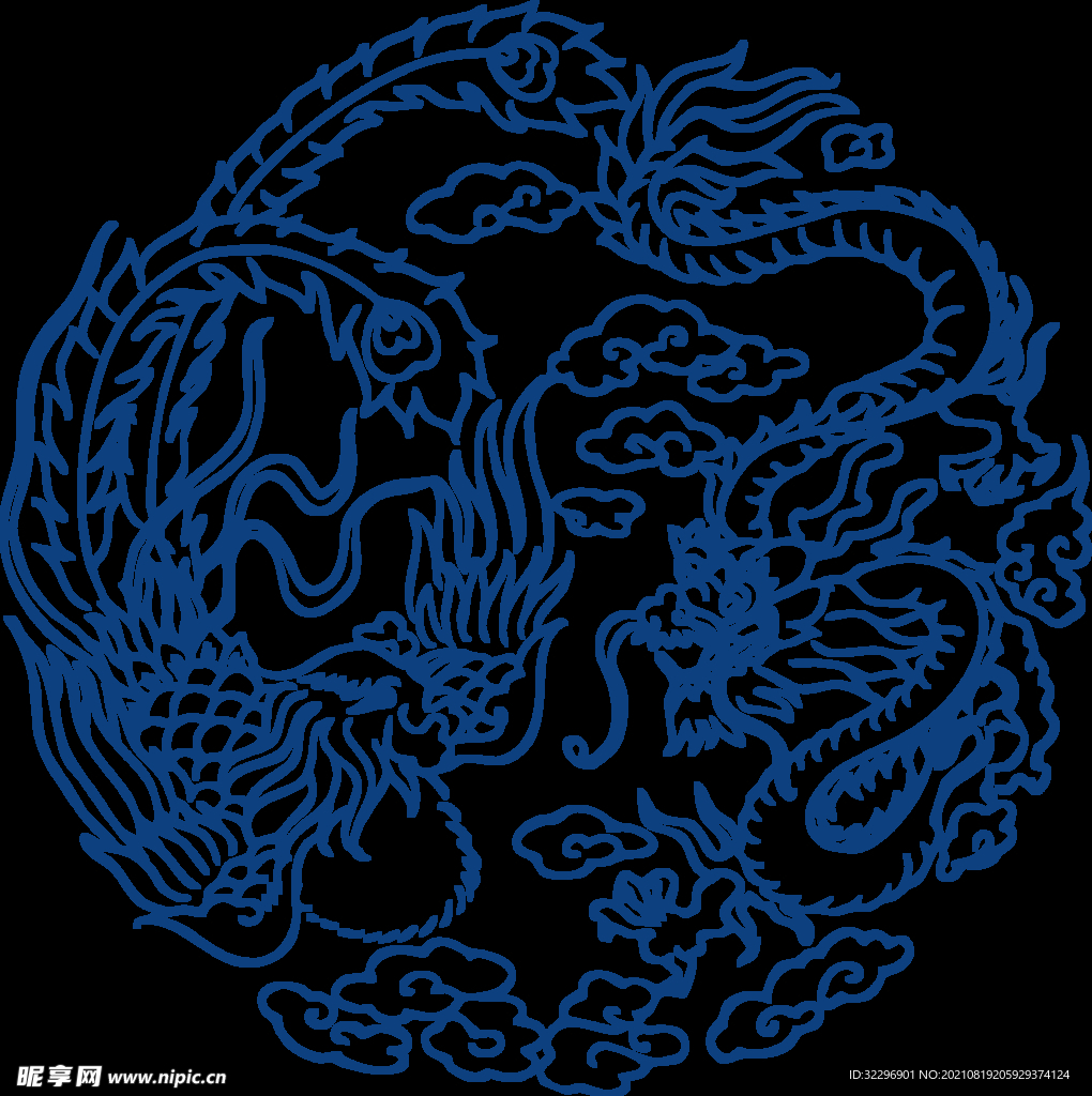 中国风古典青花瓷图案