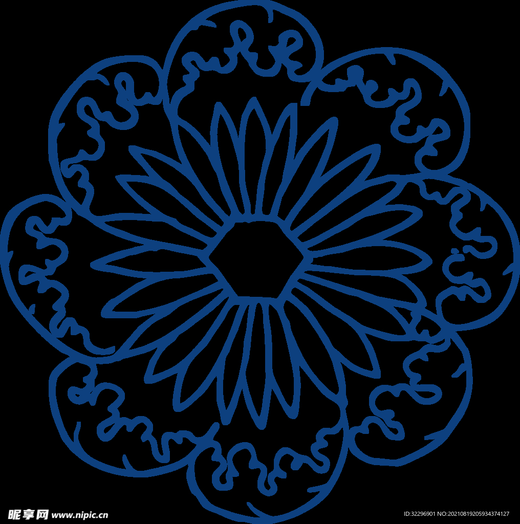 中国风古典青花瓷图案