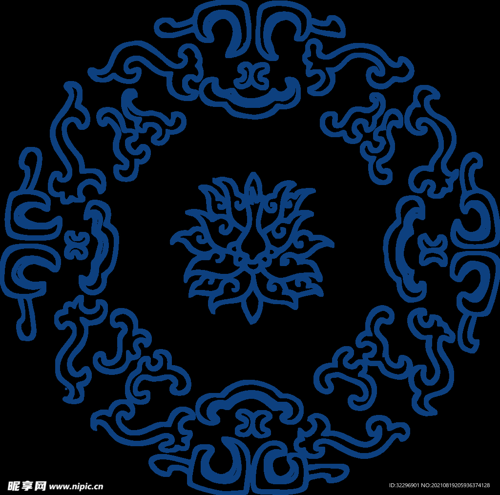 中国风古典青花瓷图案