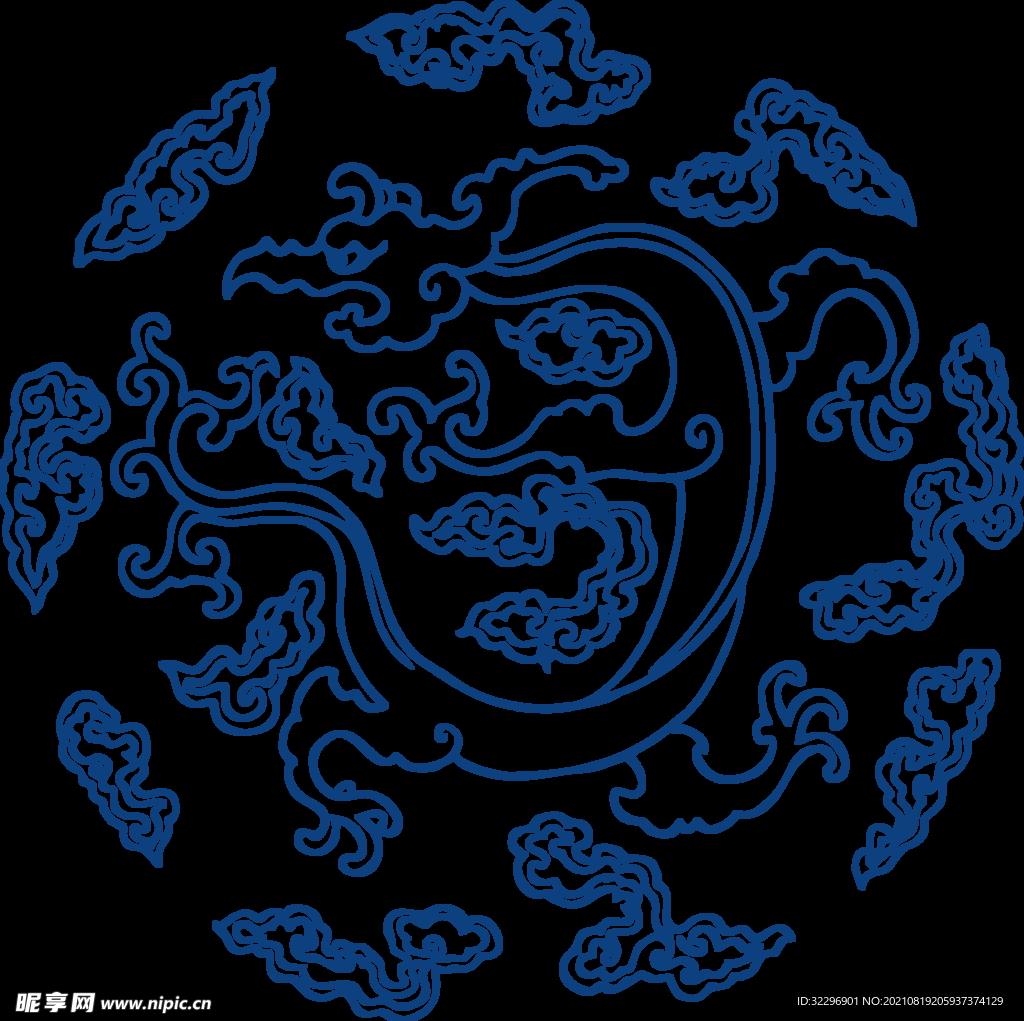 中国风古典青花瓷图案