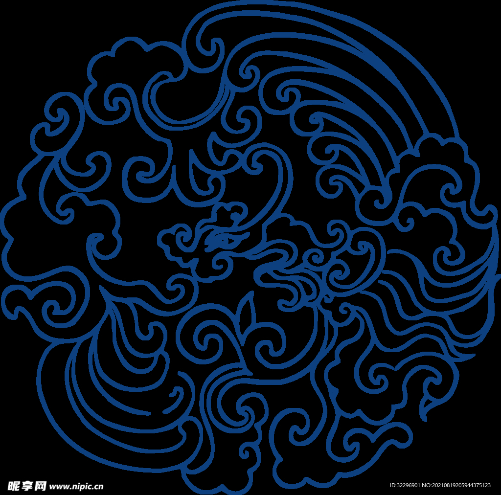 中国风古典青花瓷图案