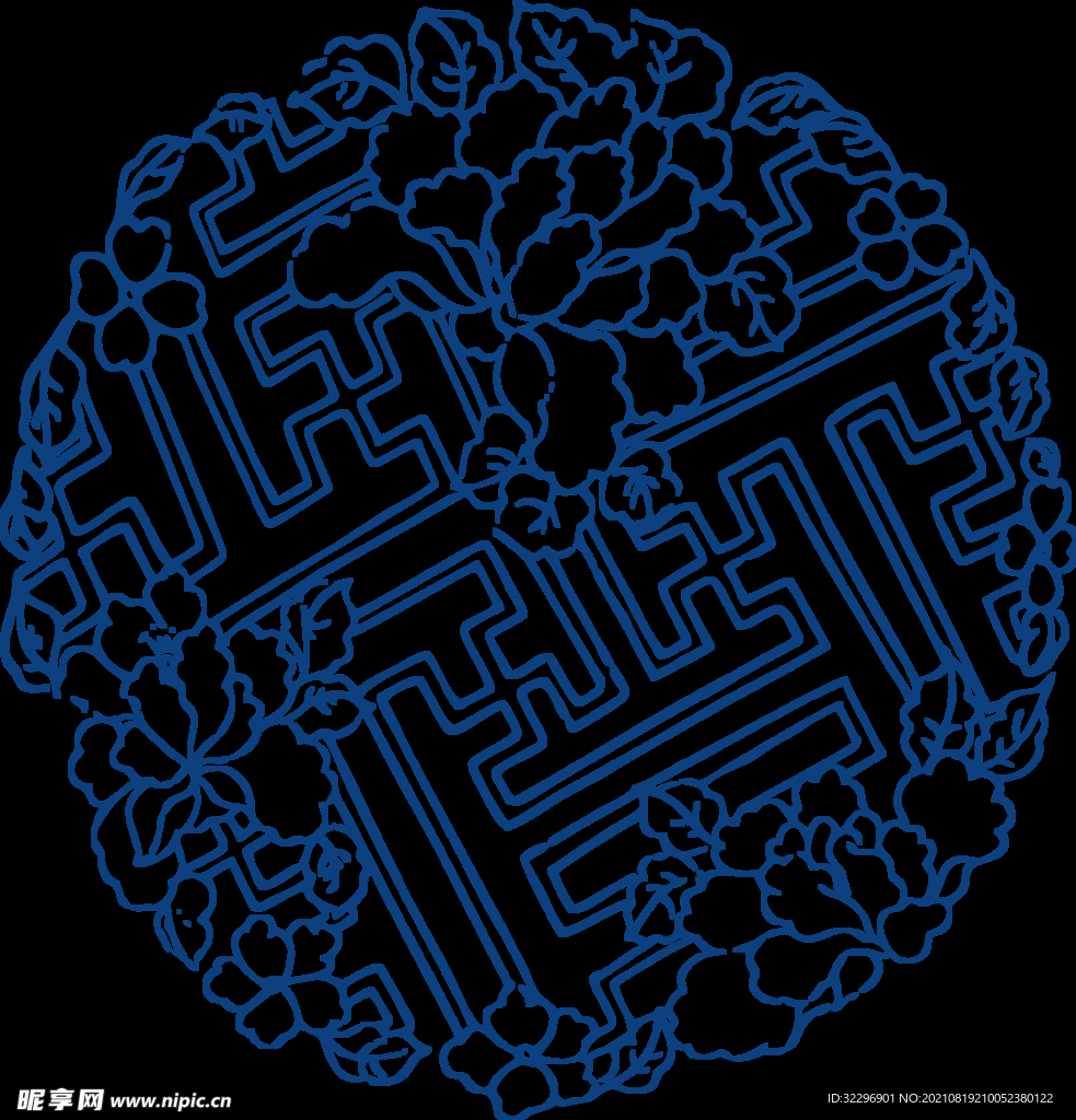 中国风古典青花瓷图案
