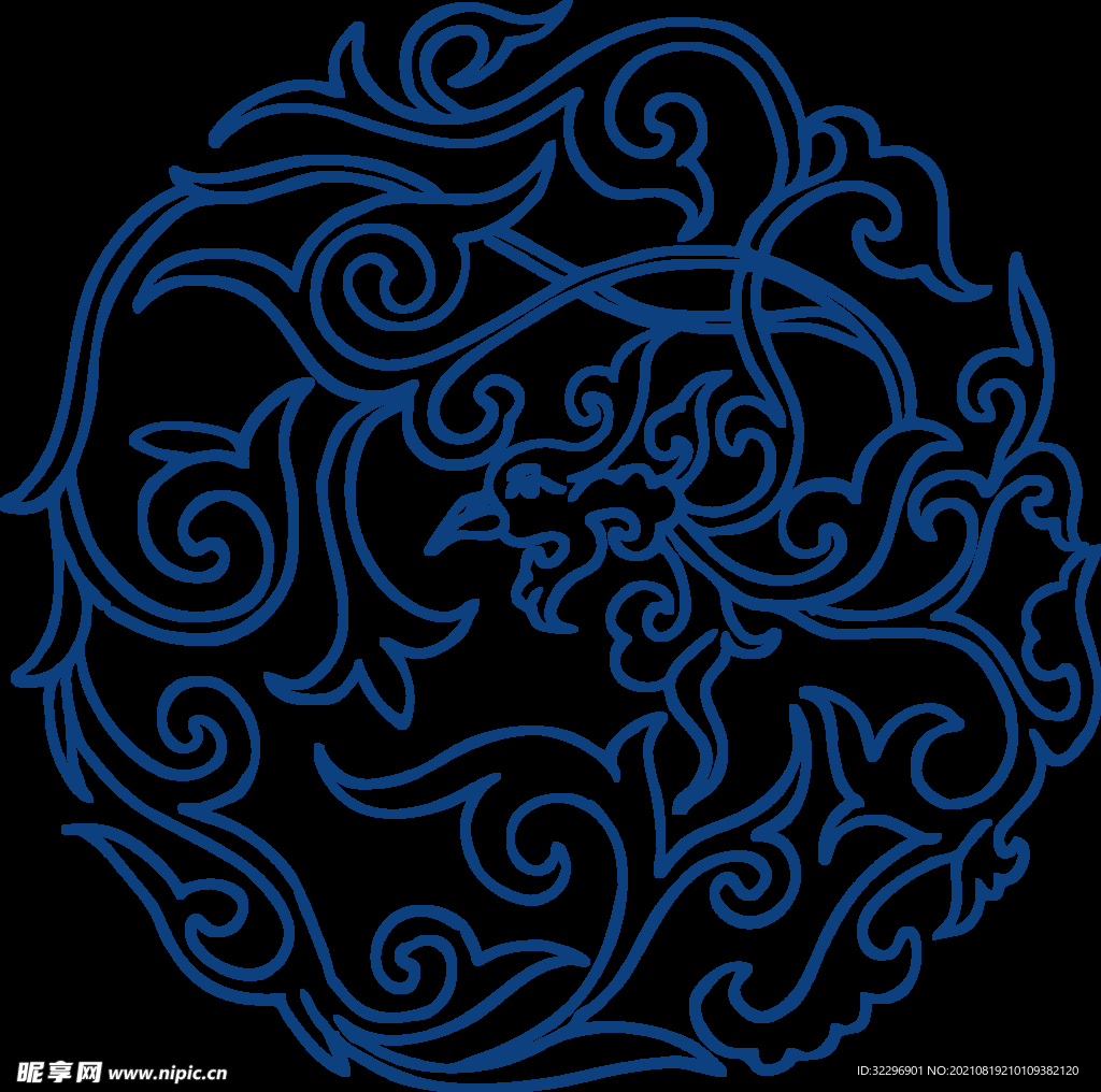 中国风古典青花瓷图案