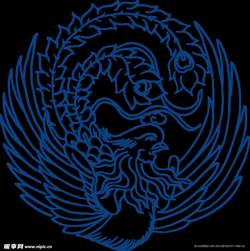 中国风古典青花瓷图案