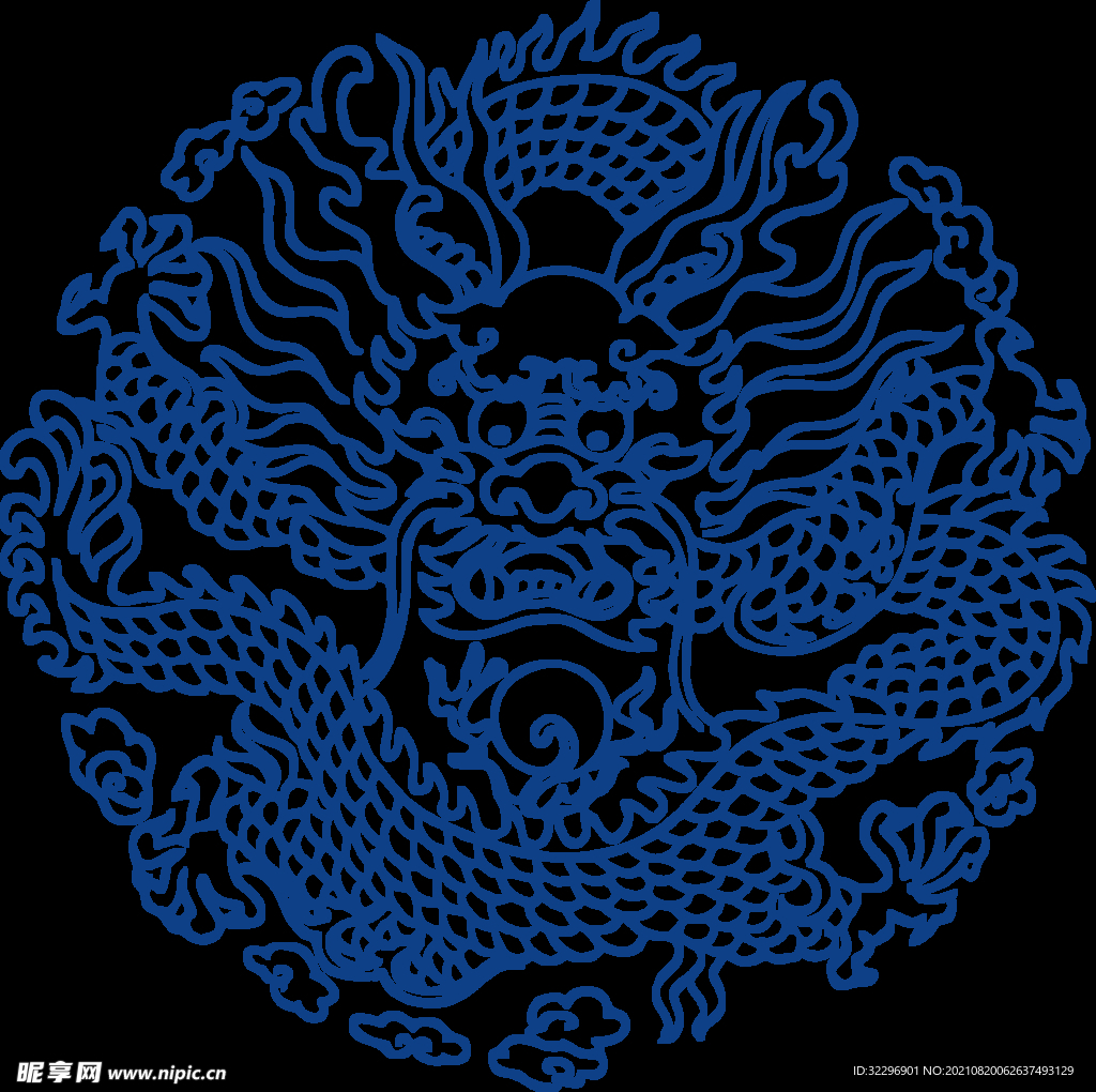 中国风古典青花瓷图案