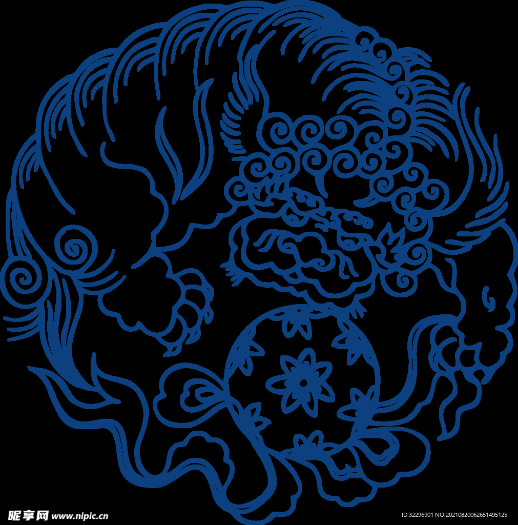 中国风古典青花瓷图案