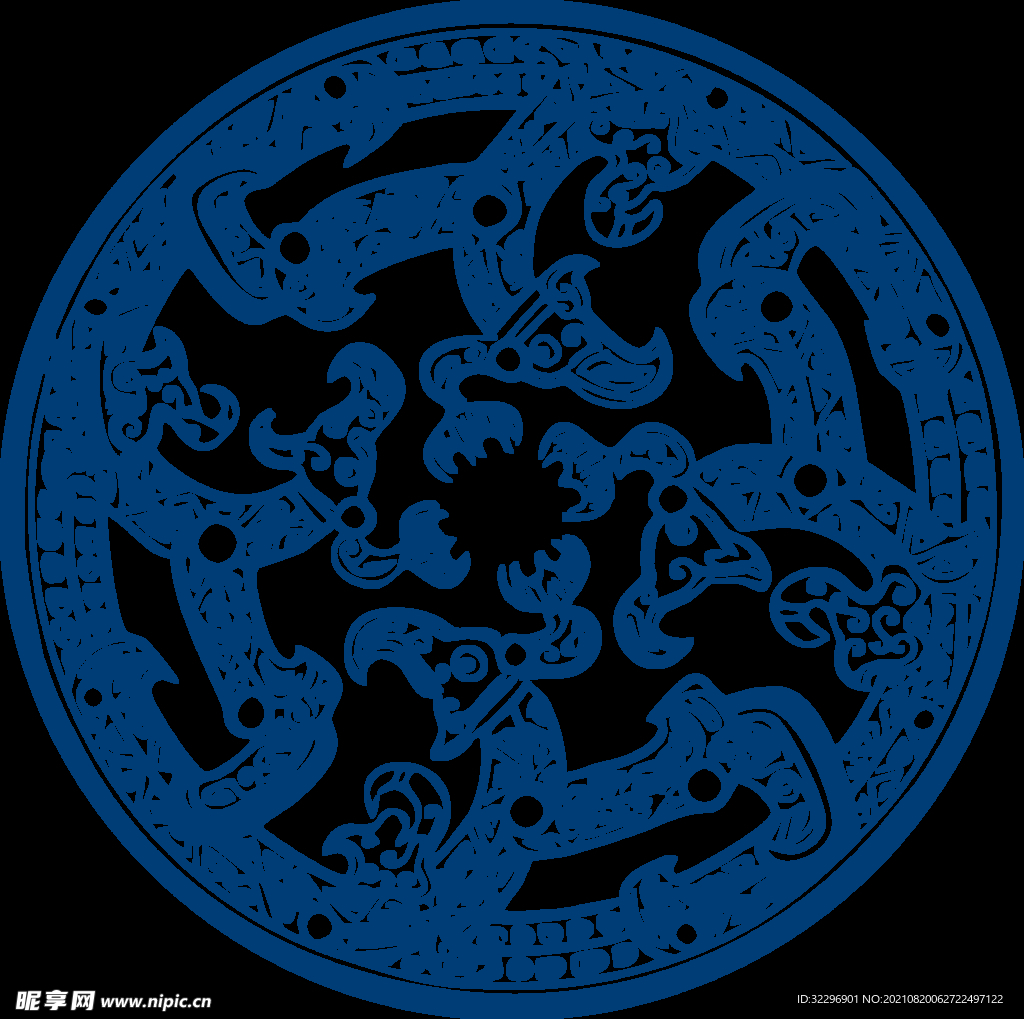 中国风古典青花瓷图案
