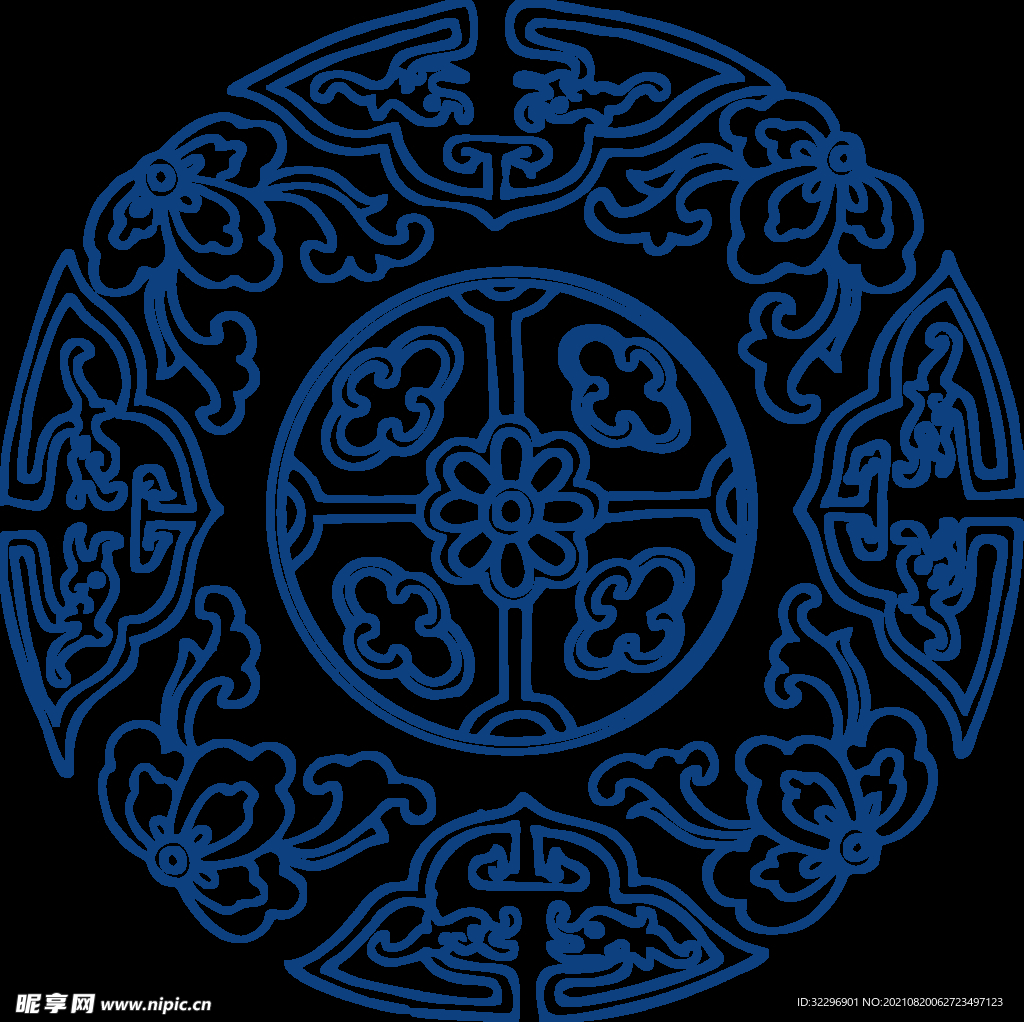 中国风古典青花瓷图案