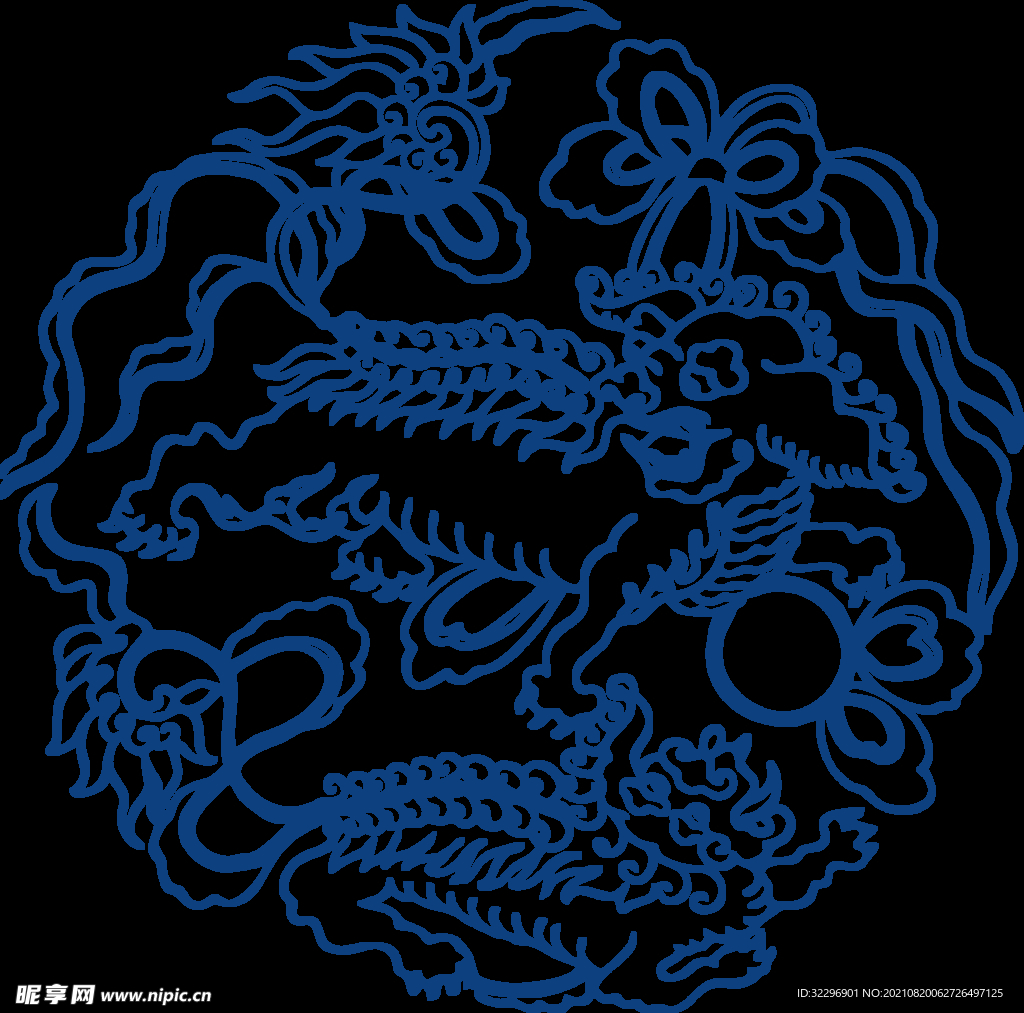 中国风古典青花瓷图案