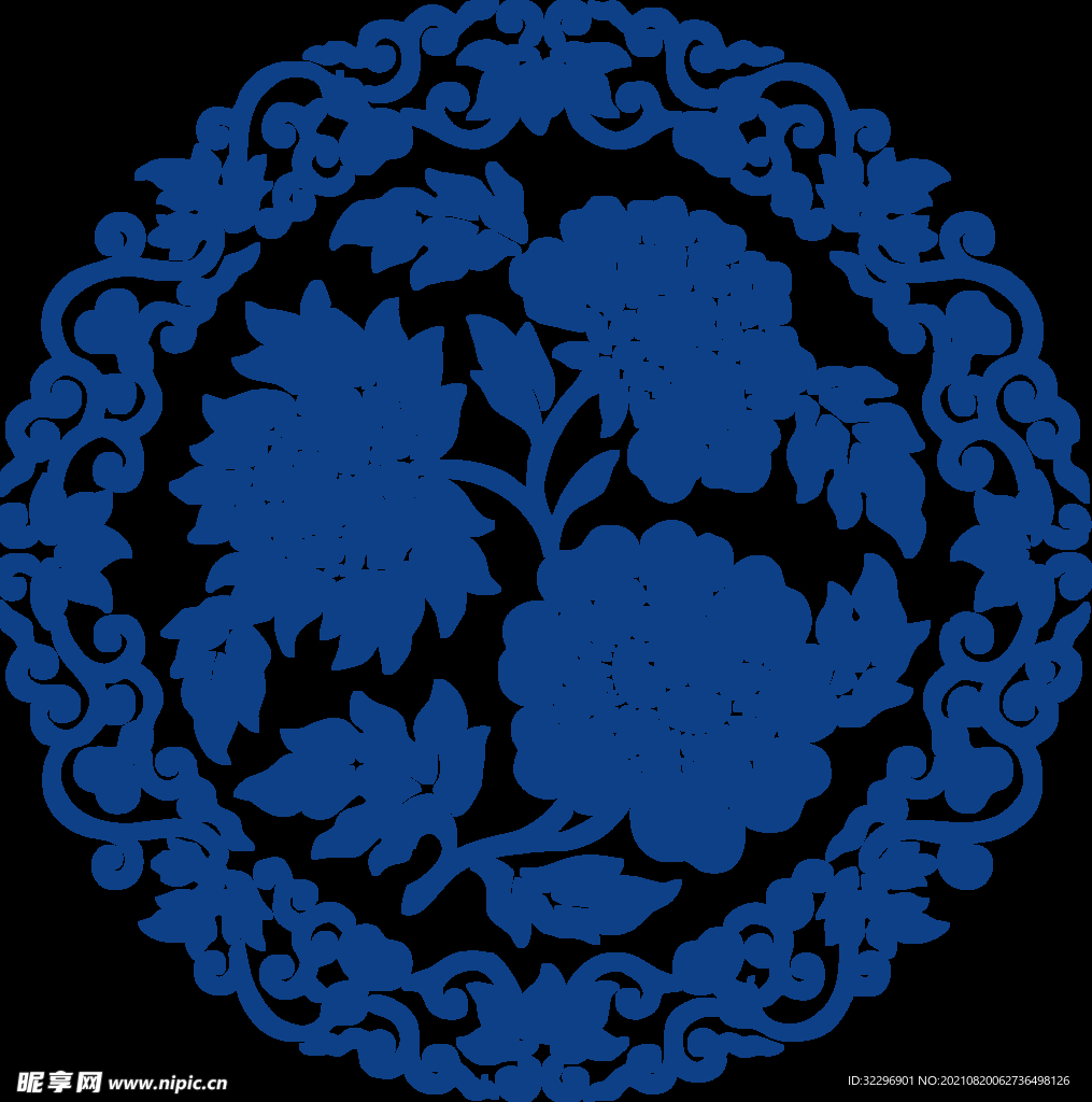 中国风古典青花瓷图案