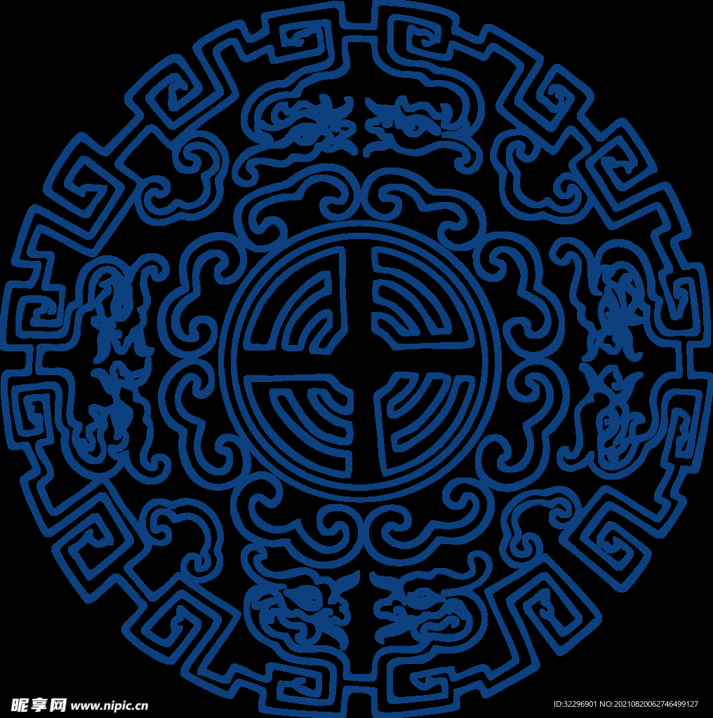 中国风古典青花瓷图案
