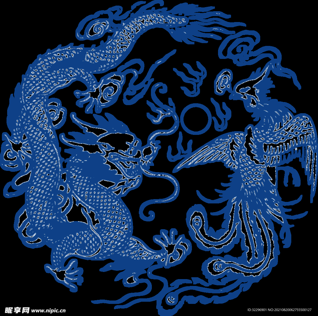 中国风古典青花瓷图案