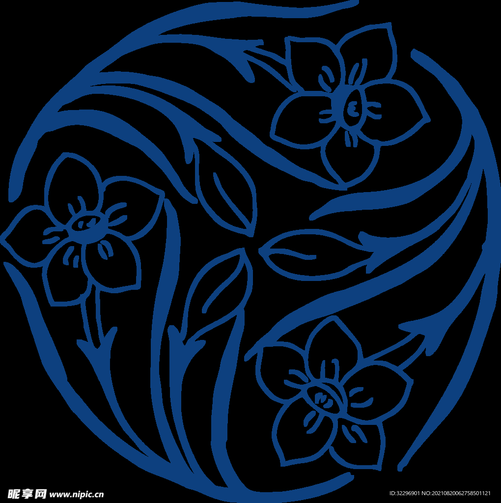 中国风古典青花瓷图案