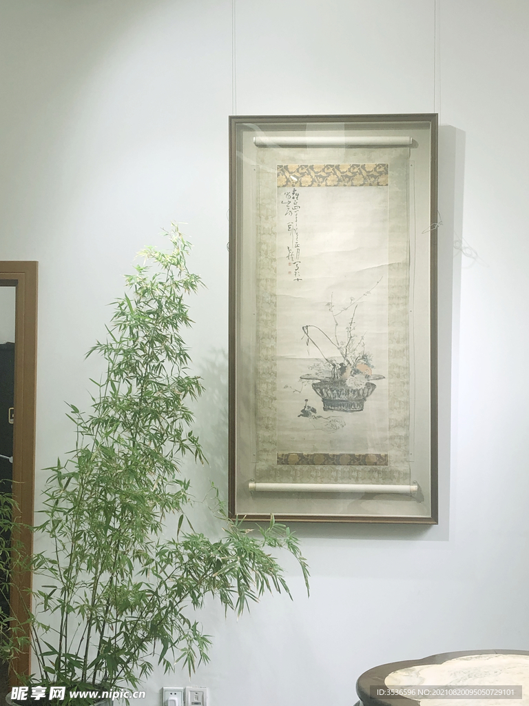 竹子和古画